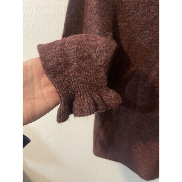 Sundance Aileen Ruffle Pullover Sweater Women S Wool Cashmere Cozy Knit Staple - Picture 2 of 8